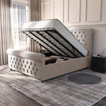 Melbourne Upholstered Ottoman Bed - Seal Grey Naples