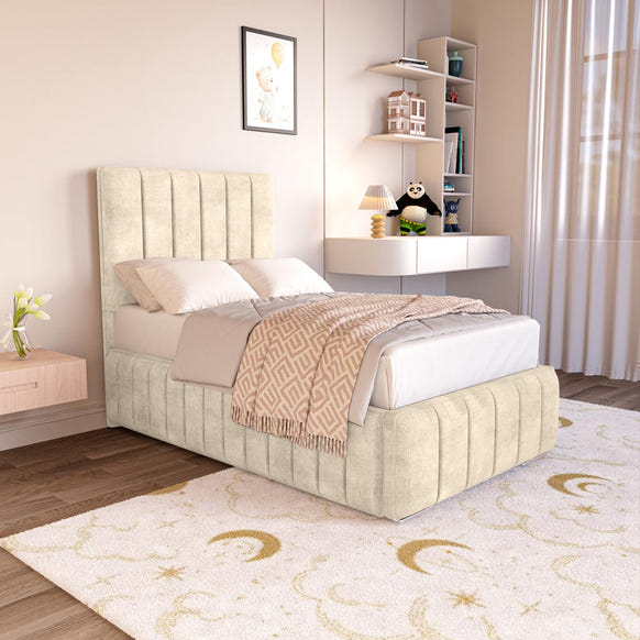 Milan Kids Upholstered Bed - Almond Coniston