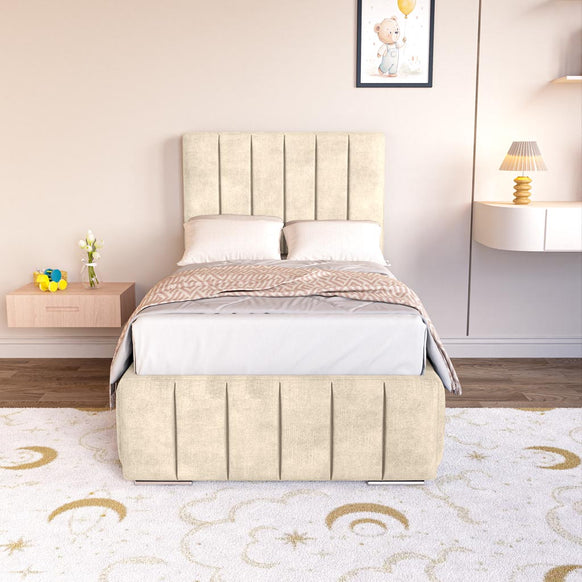 Milan Kids Upholstered Bed - Almond Coniston