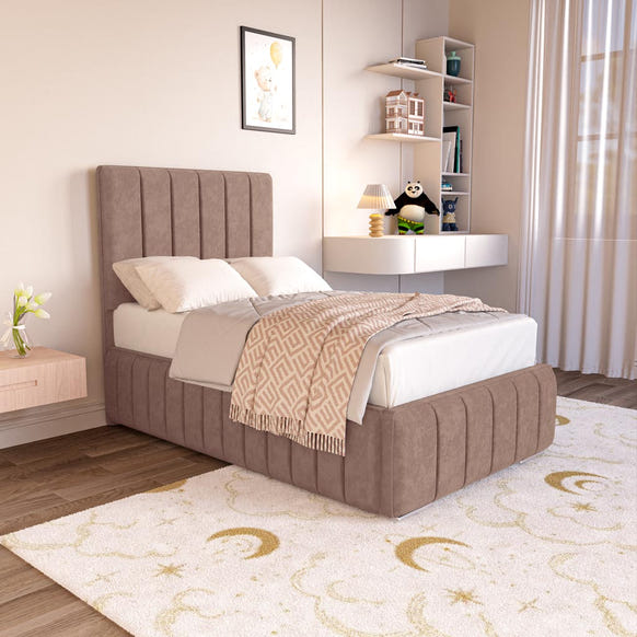 Milan Kids Upholstered Bed - Mauve Naples