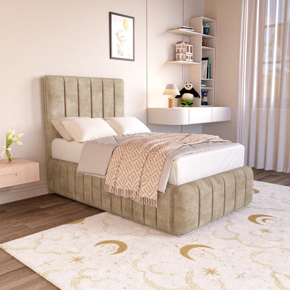Milan Kids Upholstered Bed - Mink Coniston