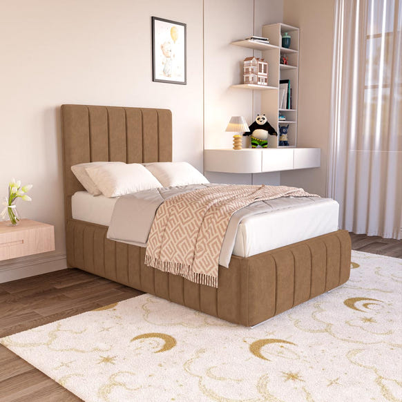 Milan Kids Upholstered Bed - Mink Naples
