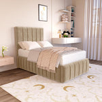Milan Kids Upholstered Bed - Mink Plush Velvet