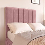 Milan Kids Upholstered Bed - Pink Plush Velvet
