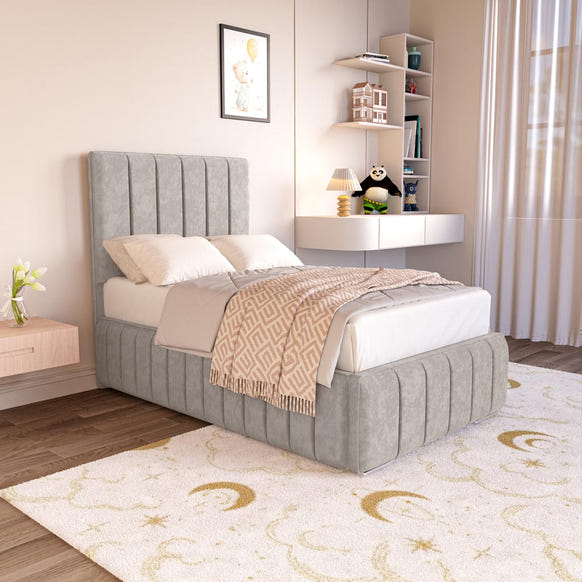 Milan Kids Upholstered Bed - Seal Grey Naples