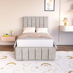 Milan Kids Upholstered Bed - Seal Grey Naples