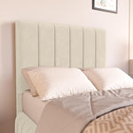 Milan Kids Upholstered Ottoman Bed - Cream Plush Velvet