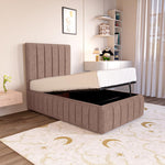 Milan Kids Upholstered Ottoman Bed - Mauve Naples