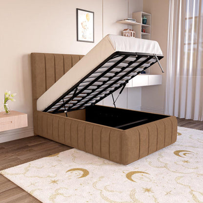 Milan Kids Upholstered Ottoman Bed - Mink Naples