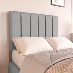 Milan Kids Upholstered Ottoman Bed - Silver Linoso