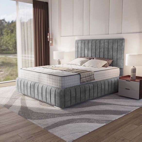 Milan Upholstered Bed - Armour Coniston