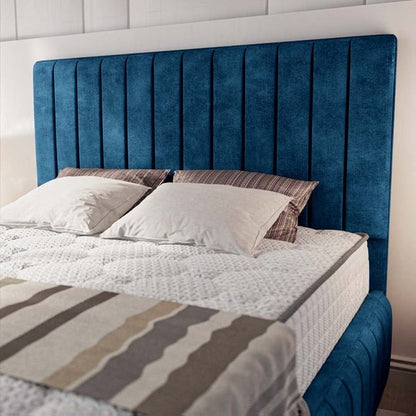 Milan Upholstered Bed - Blue Coniston