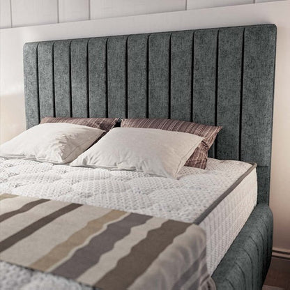 Milan Upholstered Bed - Charcoal Chenille