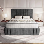 Milan Upholstered Bed - Charcoal Coniston