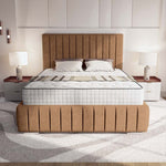 Milan Upholstered Bed - Mink Naples