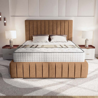 Milan Upholstered Bed - Mink Naples