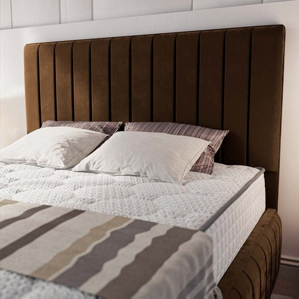 Milan Upholstered Bed - Mocca Plush Velvet