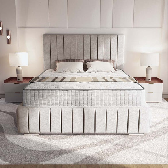 Milan Upholstered Bed - Seal Grey Naples