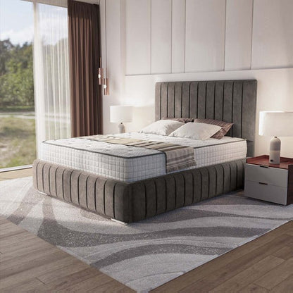 Milan Upholstered Bed - Slate Grey Naples