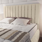 Milan Upholstered Ottoman Bed - Cream Plush Velvet