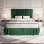 Milan Upholstered Ottoman Bed - Emerald Coniston