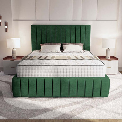 Milan Upholstered Ottoman Bed - Emerald Coniston