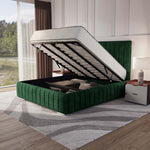 Milan Upholstered Ottoman Bed - Emerald Coniston