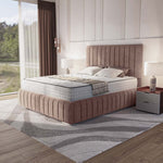 Milan Upholstered Ottoman Bed - Mauve Naples