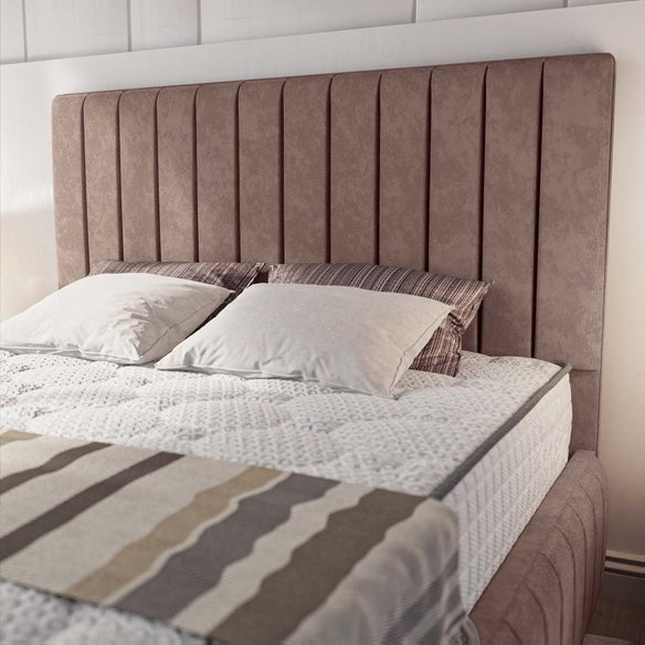 Milan Upholstered Ottoman Bed - Mauve Naples