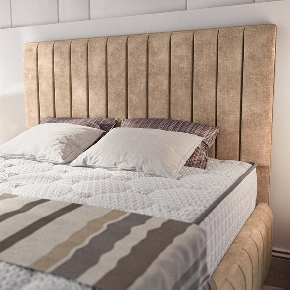 Milan Upholstered Ottoman Bed - Mink Coniston
