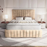 Milan Upholstered Ottoman Bed - Mink Coniston