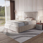 Milan Upholstered Ottoman Bed - Seal Grey Naples