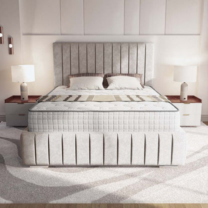 Milan Upholstered Ottoman Bed - Seal Grey Naples