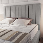 Milan Upholstered Ottoman Bed - Silver Linoso