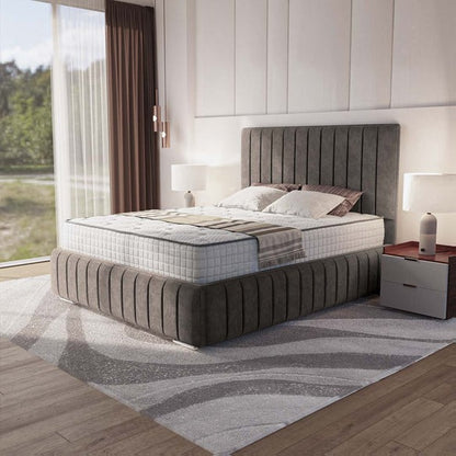 Milan Upholstered Ottoman Bed - Slate Grey Naples