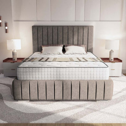 Milan Upholstered Ottoman Bed - Slate Grey Naples