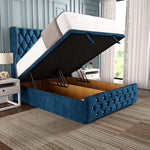 Monaco Ottoman Divan Bed - Blue Coniston