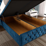 Monaco Ottoman Divan Bed - Blue Coniston