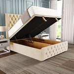 Monaco Ottoman Divan Bed - Cream Naples