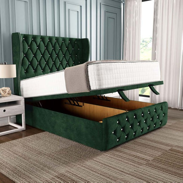Monaco Ottoman Divan Bed - Emerald Coniston