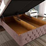 Monaco Ottoman Divan Bed - Mauve Naples