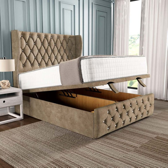 Monaco Ottoman Divan Bed - Mink Coniston