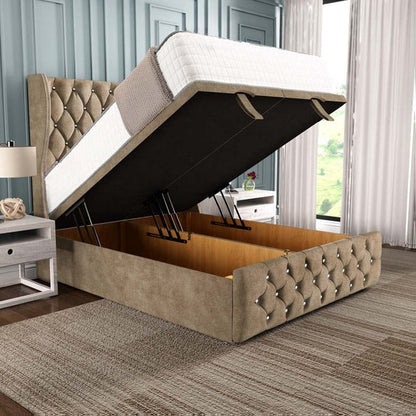 Monaco Ottoman Divan Bed - Mink Coniston