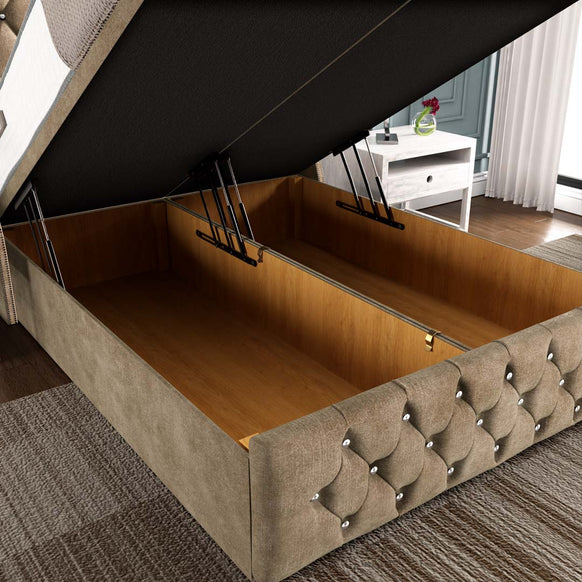 Monaco Ottoman Divan Bed - Mink Coniston