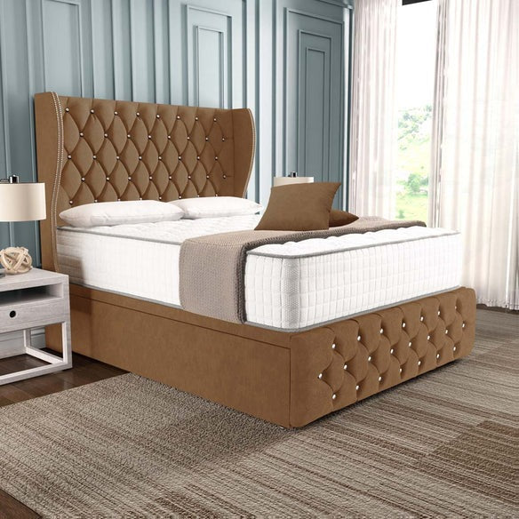Monaco Ottoman Divan Bed - Mink Naples