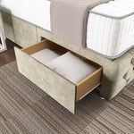 Monaco Wingback Divan Bed - Almond Coniston