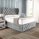 Monaco Wingback Divan Bed - Armour Coniston