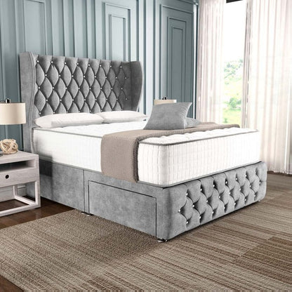 Monaco Wingback Divan Bed - Armour Coniston
