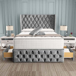 Monaco Wingback Divan Bed - Armour Coniston