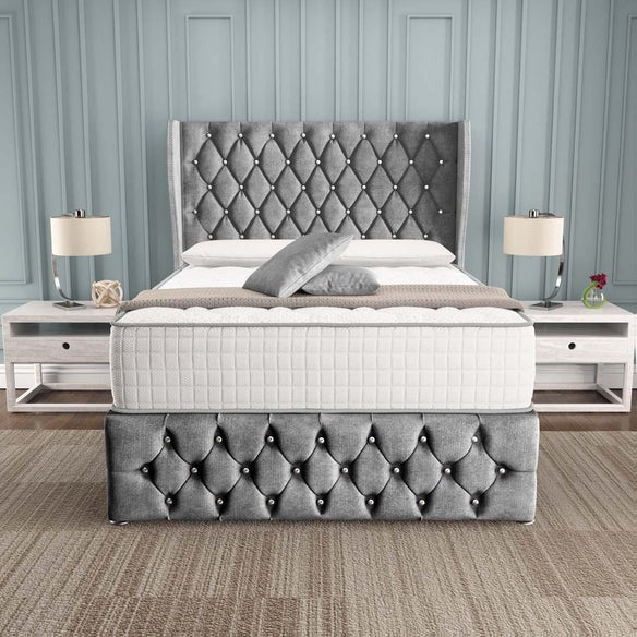 Monaco Wingback Divan Bed - Armour Coniston